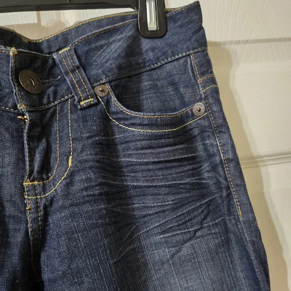 Guess Y2K Low Rise Daredevil Bootcut Jeans, Dark Wash, Size 28/32, EUC! - Picture 5 of 11